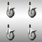 Service Caster 5 Inch 316SS Thermoplastic Rubber Swivel 1 Inch Stem Caster Set Lock Brake SCC-SS316TTLEX20S514-TPRB-1-4 - alternate 1
